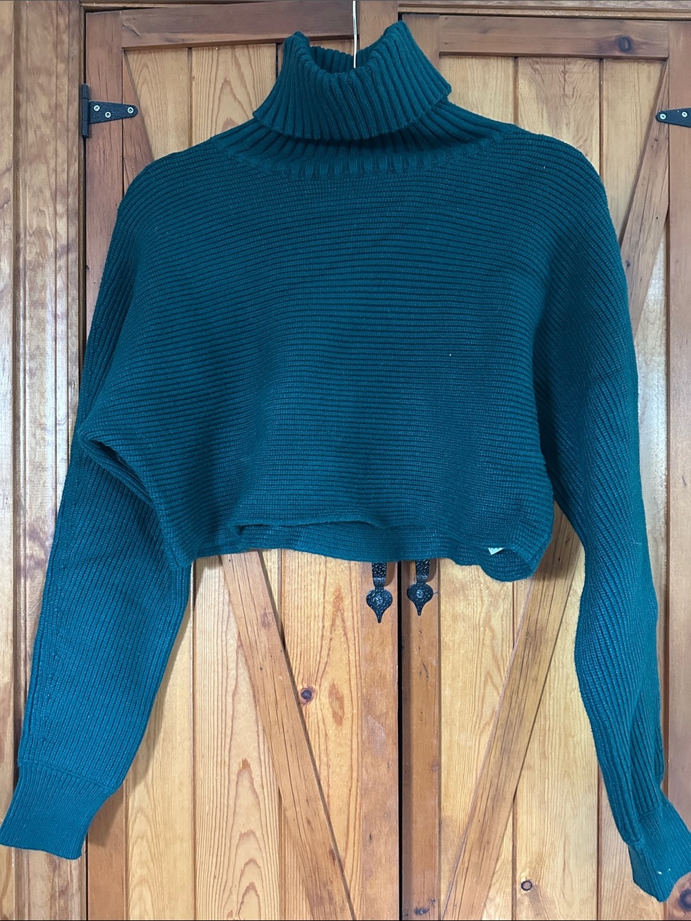House of Harlow 1960 Cropped Turtleneck Sweater - Emerald